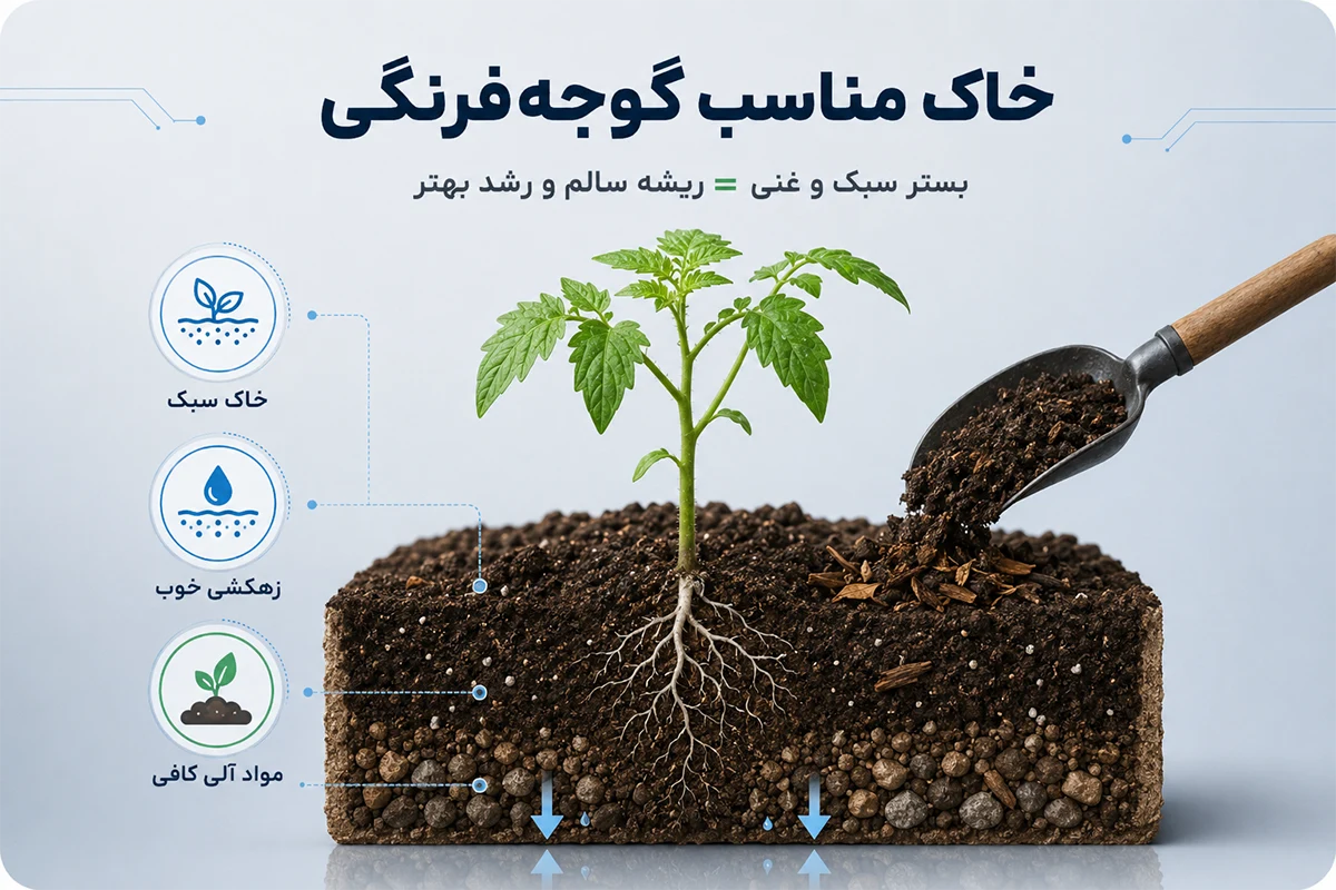 خاک مناسب برای کاشت گوجه
