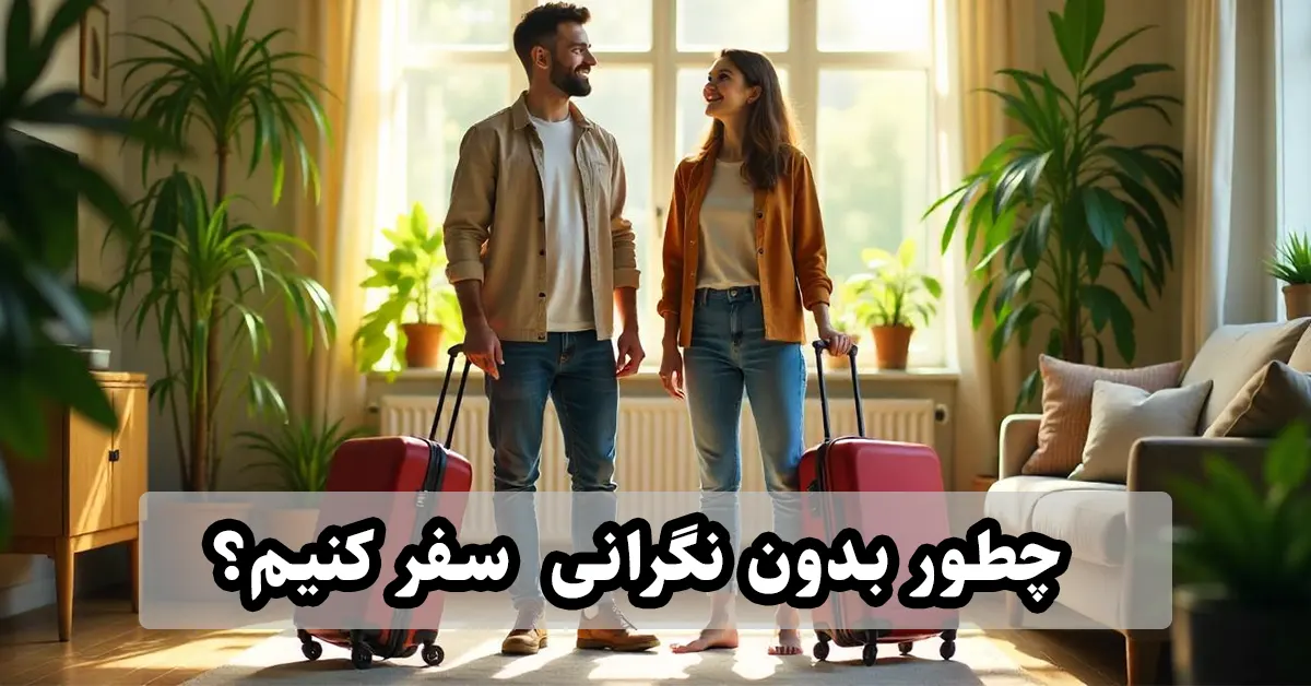 آبیاری گیاه در زمان مسافرت