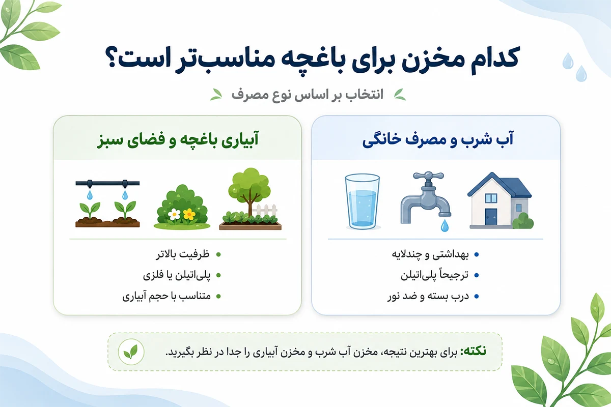 مخزن مناسب برای باغچه