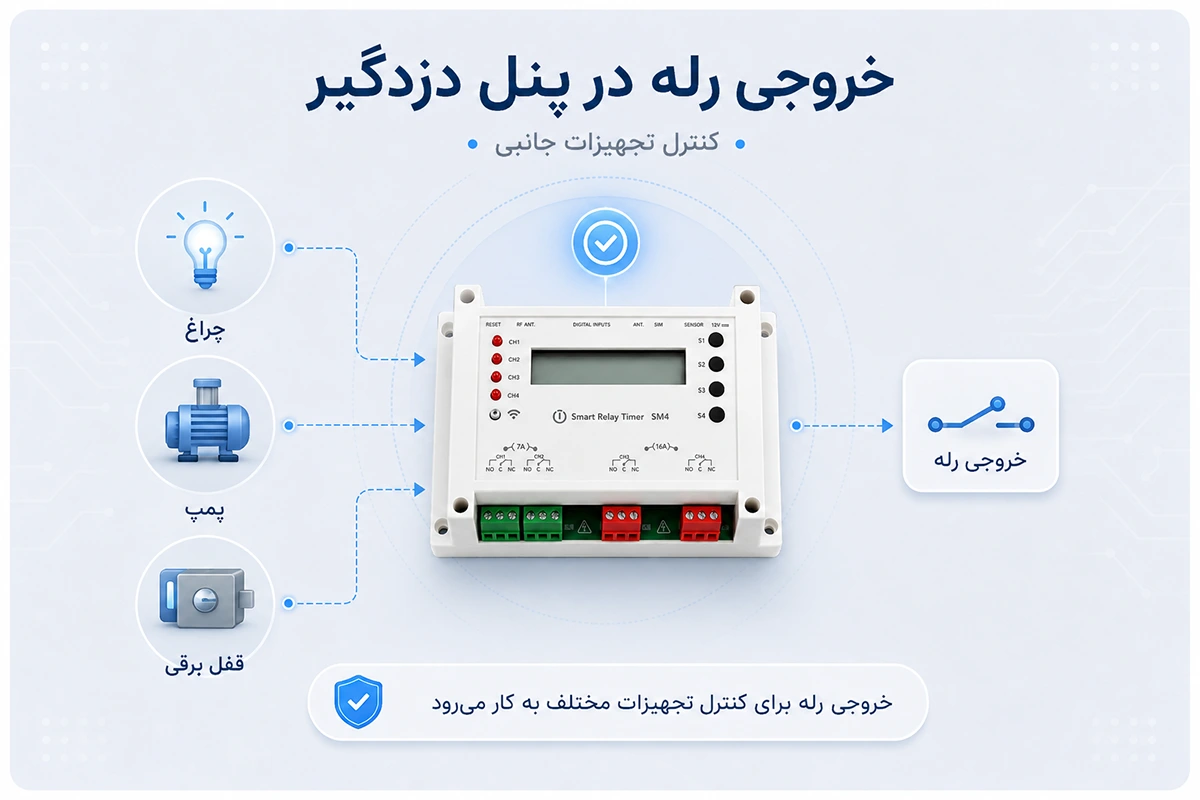 کنترل دیگر تجهیزات با دزدگیر